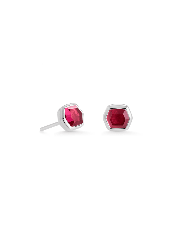 Davie Sterling Silver Stud Earrings in Garnet image number 0